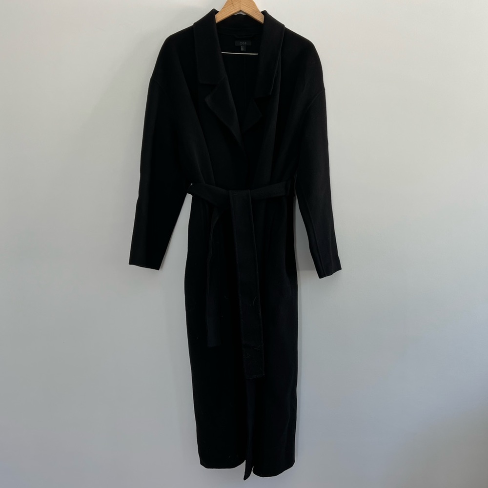 COS Wool Black soft coat Medium new